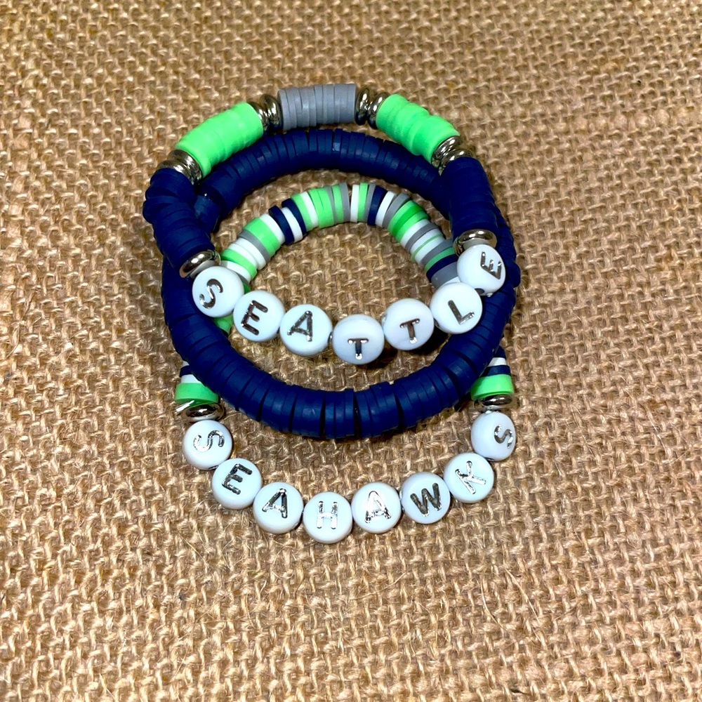 Seattle Seahawks Youth Bracelet and Piggies Set